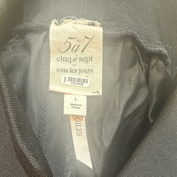 Cinq à Sept Black Satin Giles Cargo Pant - Picture 2 of 7